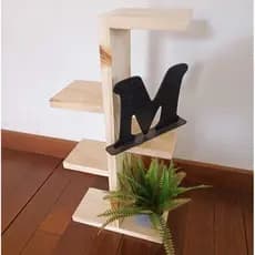Floreira de bancada Floreira de madeira Suporte para plantas Suporte para suculentas Organizador Mini prateleira