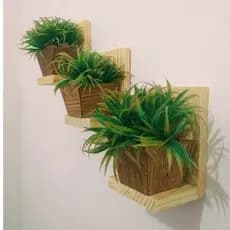 kit com 3 Suporte para plantas suporte plantas suporte parede estante suspensa decorativa