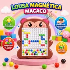 Lousa Magnética Macaco Infantil Educativa Com Caneta Magnética Desenvolvimento Motor Brinquedo
