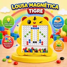 Lousa Magnética Tigre Infantil Educativa Com Caneta Magnética Desenvolvimento Motor