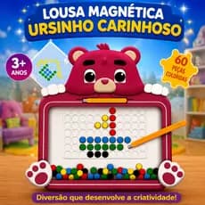 Lousa Magnética Ursinho Carinhoso de Brinquedo Infantil Educativa Coordenação Motora