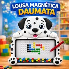 Lousa Magnética Infantil Dálmata Brinquedo Educativo Quadro de Desenho Apaga Fácil Criança