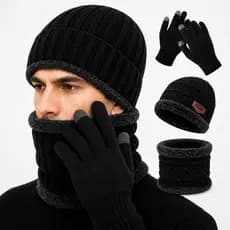 Touca Cachecol Luva Frio Intenso Peluciado Pelinho Protetor de Pescoço Unissex