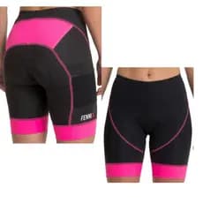 BERMUDA CICLISMO FEMININA COLORIDA COM FORRO DE ESPUMA