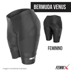 BERMUDA CICLISMO COM COSTURA REFORÇADA FEMININA / FORRO GEL / LYCRA FITNESS / PROTEÇÃO UV 50+
