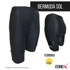 BERMUDA CICLISMO  FEMININA COSTURA REFORÇADA COM BOLSO/ FORRO DE ESPUMA / LYCRA FITNESS / PROTEÇÃO UV 50+