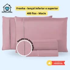 Kit Jogo de Lençol Micropercal 4 Peças 400 Fios Ponto Palito Macio Premium - 12 Cores Disponíveis