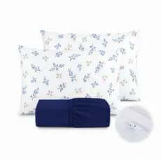 Jogo de Lençol de Cama Coleção Estampados Micropercal 400 Fios Fronha Em Zíper
