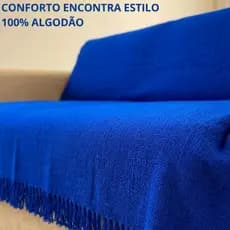 Manta Para Sofá  210 x 120 Capa Protetora  Algodão Várias Cores Decoração