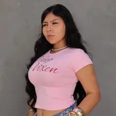 T-Shirt Cropped retrô Y2K Video vixen Tee Look Girl