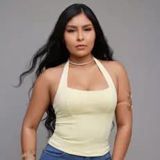 Blusa Feminina Top Halter Cropped Decote Frente Única Costas Nua Verão