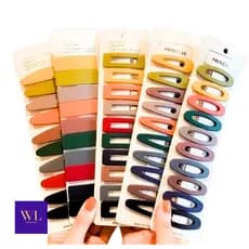 KIT Grampos Tic Tac Presilhas Geométricas Coloridas e Aumentadas - Acessórios de Moda Para Mulheres e Meninas -WL