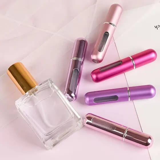 KIT 2 Peças Mini Borrifador 5ML Para Perfumes Com Spray Reutilizável Portátil Cores Sortidas/Porta Perfume - WL