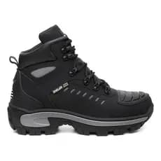 Bota De Couro Coturno Segurança Cano Médio Epi C.a 52.083 Bico Pvc Motociclista