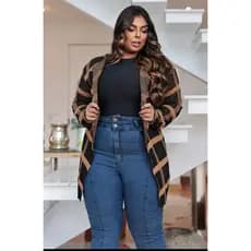KIMONO CASACO CARDIGAM PLUS SIZE INVERNO CAPA TRICOT