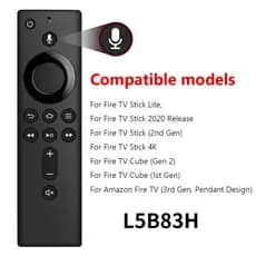 L5B83H Controle Remoto Por Voz De Substituição (2a Geração) Com Potência E De Volume Para Amazon Fire TV Stick Lite 4K