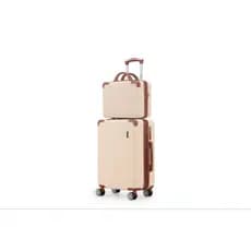Mala De Viagem 10 KG 55x35x25cm Ziper Extensível 4 Roda Gira 360 Grau Fibra + Frasqueira