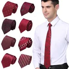 Gravatas Cravat | Laços Homens Seda Gravata 7,5 De Vermelha-De Skinny