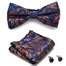 Lenço Azul | Conjunto De Bolso Laço De Homem-Slim