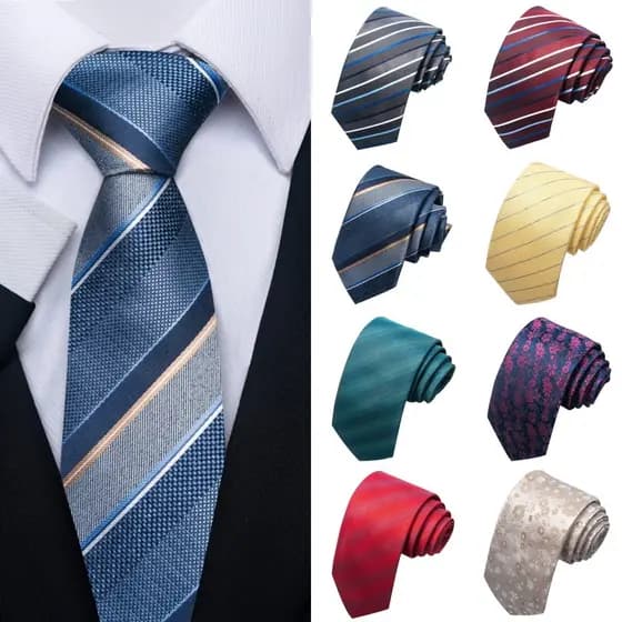 Moda Listrada Gravata Masculina Formal Negócios Casual Auto-8cm Acessórios Noivo Banquete De Casamento