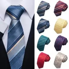 Moda Listrada Gravata Masculina Formal Negócios Casual Auto-8cm Acessórios Noivo Banquete De Casamento