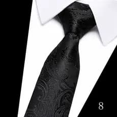 Homens Gravatas Gravatas Formal de Negócios Gravatas de Noivo de Poliéster Listras Festivas de Casamento 8CM Acessórios de Fato de Noiva