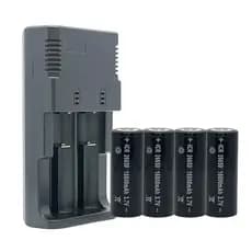 Kit Carregador + 4unBateria Recarregável 26650 16800mah X900 T9 T6 Lanterna Tática