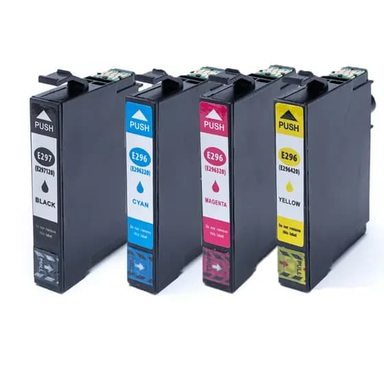Cartucho Compatível Epson Kit 4 Cor T296 T297 Xp231 Xp241 Xp431 Xp441 Impressora Tinta Escritório