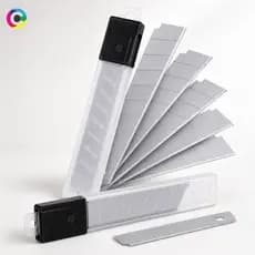 Lâmina Para Estilete 18mm Kit 10 Laminas Aço Afiada Refil Resistente Corte Preciso Ferramenta