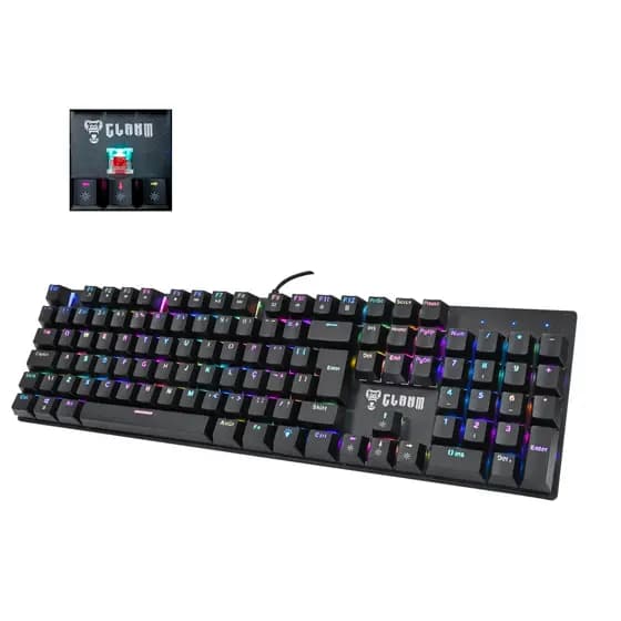 TECLADO GAMER MECANICO KING TK87 Teclado ideal para trabalho jogos e performance no escritório