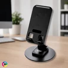 Suporte Celular De Mesa Ajustável Giratório Dobrável Ideal para Trabalho Gravar Lives e Assistir
