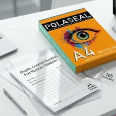 Plástico Polaseal A4 100 Folhas 125 micras 220x307mm 0.05 Plastificação Premium novo Qualidade