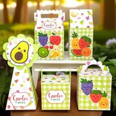 KIT FESTA FRUTINHA ,Personalizado, pegue e Monte Lembrancinha - Aniversário - Caixinha Personalizadas - papelaria