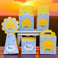 KIT FESTA RAIO DE SOL ,Personalizado, pegue e Monte Lembrancinhas - Aniversário - Caixinha Personalizadas - papelaria