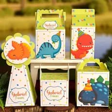 KIT FESTA DINOSSAURO BABY ,Personalizado, pegue e Monte Lembrancinha - Aniversário - Caixinha Personalizadas - papelaria