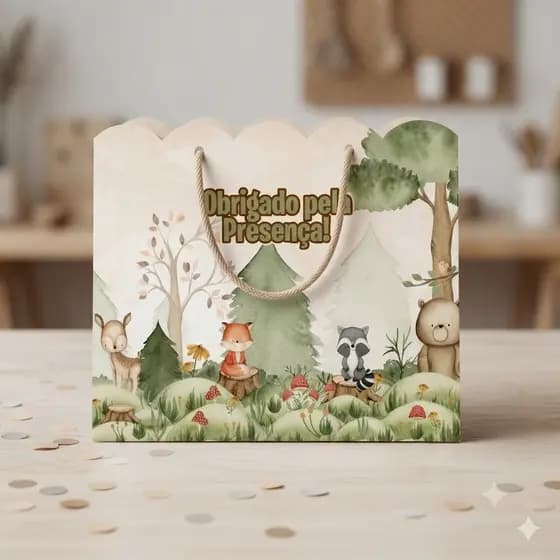 Sacolinha   BOSQUE ENCANTADO ENVIO RAPIDbO ,lembrancinha,KIT FESTA,Lembrancinha menina,, MENINO sacolinha festa infantil
