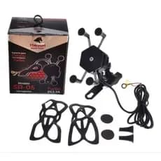 Suporte STALLION de Celular para Moto Universal com carregador Turbo USB
