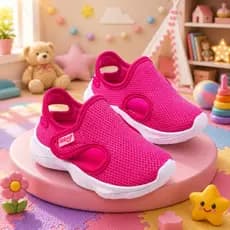 Tênis Papete Infantil Meninas Calce Fácil Sandatênis Conforto Pink escolar voltas aulas macio leve