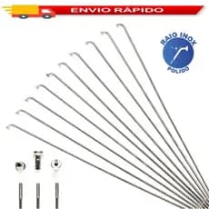 RAIO DE INOX PRATA (UNIDADE) 240, 251, 255, 262, 265, 285, 290, 295, 300mm PARA BICICLETA BIKE