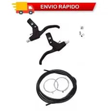 MANETE DE NYLON + 2 CABOS DE AÇO P/ BIKE - FREIO V-BRAKE BICICLETA MAÇANETA DE FREIO