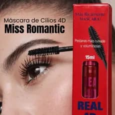 Máscara de Cílios 4D Miss Romantic | Volume e Alongamento Instantâneo | Efeito Cílios Postiços
