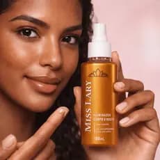 Iluminador Corporal Spray Creme Miss Larry Corpo E Rosto Glow Alto Brilho 100ml