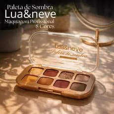 Paleta Sombra 8 Cores Lua & Neve Maquiagem Profissional Alta Pigmentação Autocuidado Feminino