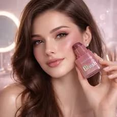 Blush Bastão Lua&Neve Brilho Iluminador Textura Cremosa, Longa Duração e Fácil Aplicação