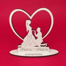 Lembrancinhas de Casamento centro de mesa personalizadas MDF kit com 10 unidades