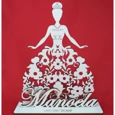 Kit 10 centro de mesa lembrança aniversário 15 anos debutante enfeite personalizado