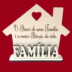 Lembrancinha Dia da Família Personalizada Lembrança Dia Da Família Na Escola MDF Branco