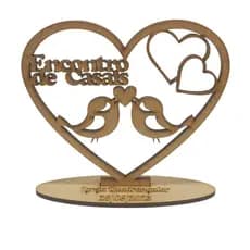 30 Lembrancinhas Encontro de Casais ECC Casamento Noivado personalizadas MDF Cru