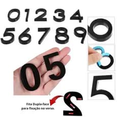 Números e Letras Para Portas Fachadas Residenciais Comércio em Acrílico - 5cm altura - Moderno e Sofisticado!