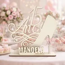 kit Centro Mesa Mdf Lembrancinha Personalizado Aniversario Casamento